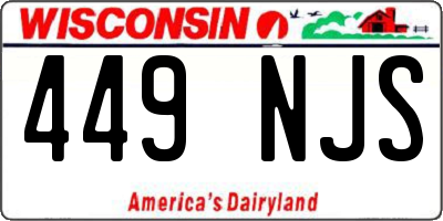 WI license plate 449NJS