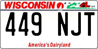 WI license plate 449NJT