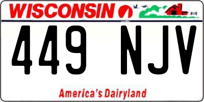WI license plate 449NJV