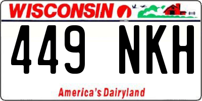 WI license plate 449NKH