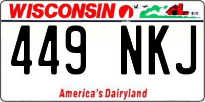 WI license plate 449NKJ