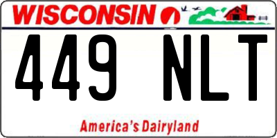 WI license plate 449NLT