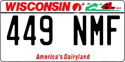 WI license plate 449NMF