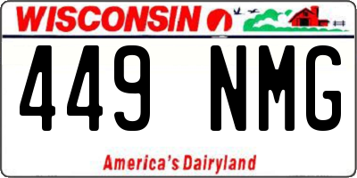 WI license plate 449NMG