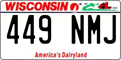 WI license plate 449NMJ