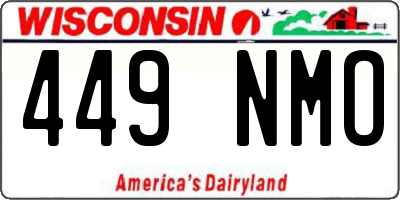 WI license plate 449NMO