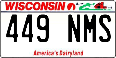 WI license plate 449NMS