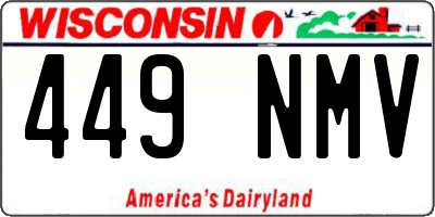 WI license plate 449NMV