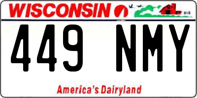 WI license plate 449NMY