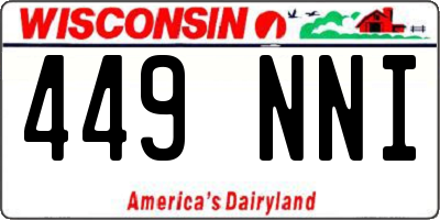 WI license plate 449NNI