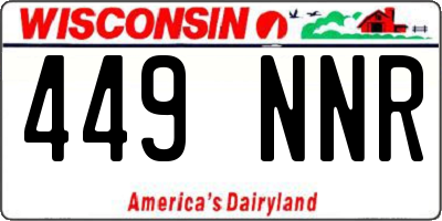 WI license plate 449NNR