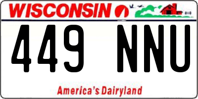 WI license plate 449NNU