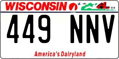 WI license plate 449NNV