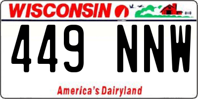 WI license plate 449NNW