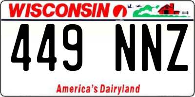 WI license plate 449NNZ