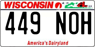 WI license plate 449NOH