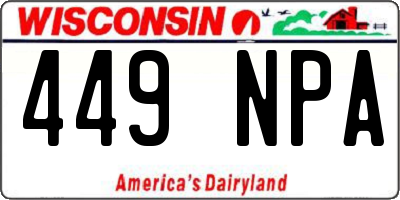 WI license plate 449NPA
