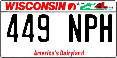 WI license plate 449NPH
