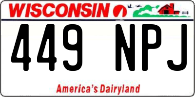 WI license plate 449NPJ