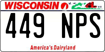 WI license plate 449NPS