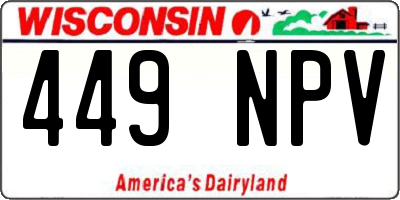 WI license plate 449NPV