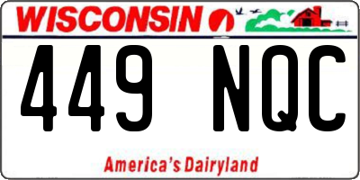 WI license plate 449NQC
