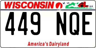 WI license plate 449NQE