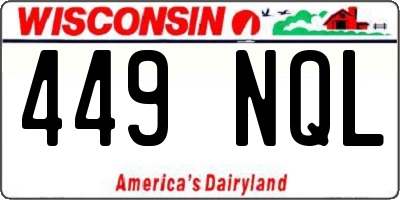 WI license plate 449NQL