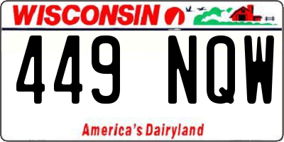 WI license plate 449NQW