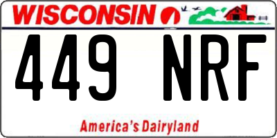 WI license plate 449NRF