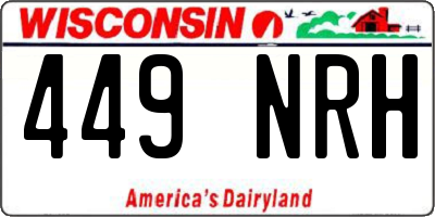 WI license plate 449NRH