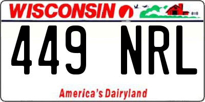 WI license plate 449NRL