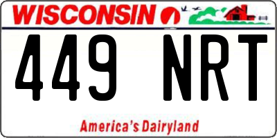 WI license plate 449NRT