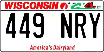 WI license plate 449NRY