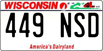 WI license plate 449NSD