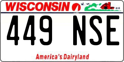 WI license plate 449NSE