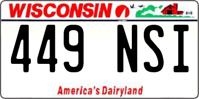 WI license plate 449NSI