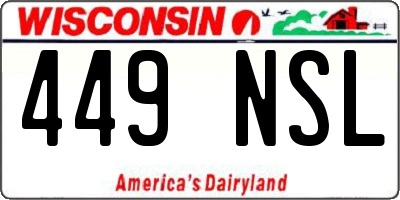 WI license plate 449NSL