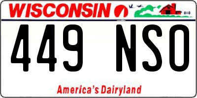 WI license plate 449NSO
