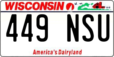 WI license plate 449NSU