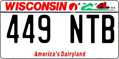 WI license plate 449NTB