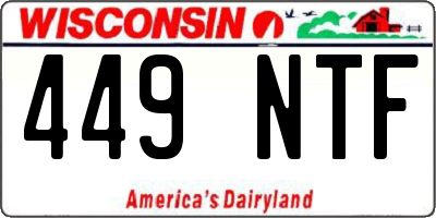 WI license plate 449NTF