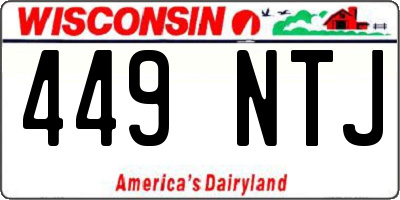 WI license plate 449NTJ