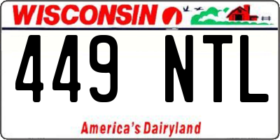 WI license plate 449NTL