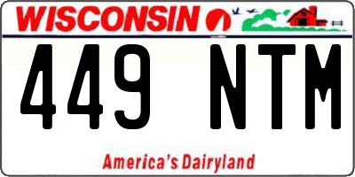 WI license plate 449NTM