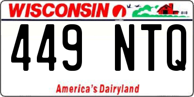 WI license plate 449NTQ