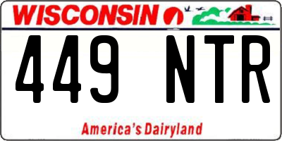 WI license plate 449NTR
