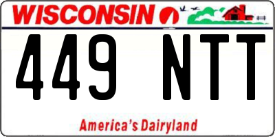WI license plate 449NTT