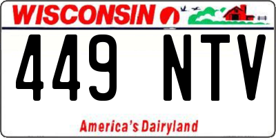 WI license plate 449NTV