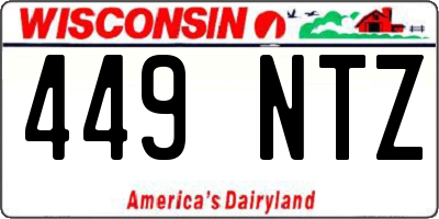 WI license plate 449NTZ